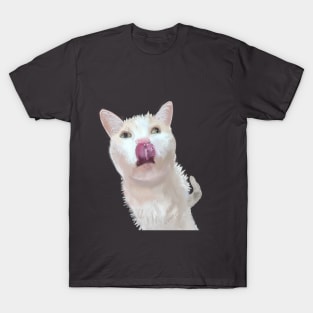 White Kitty Art T-Shirt